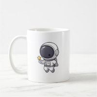 Kawaii Astronaut Holding Star Mug