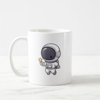 Kawaii Astronaut Holding Star Mug