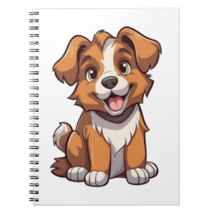 Kawaii Australian Shepherd Puppy Notebook