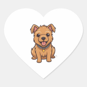 Kawaii Australian Terrier Puppy Heart Sticker