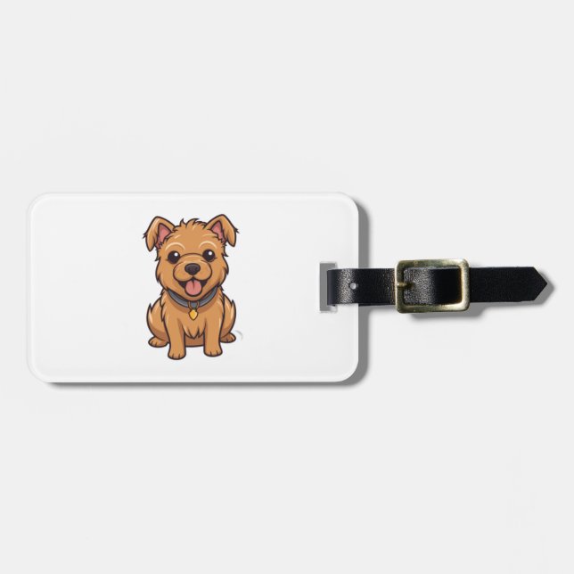 Kawaii Australian Terrier Puppy   Luggage Tag (Front Horizontal)