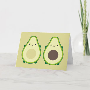 Kawaii Avocado Card