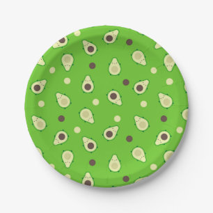 Kawaii Avocados Paper Plate
