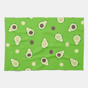 Kawaii Avocados Tea Towel