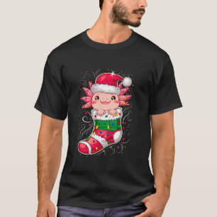 Kawaii Axolotl Christmas Costume Anime Kids Girls T-Shirt