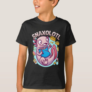 Kawaii Axolotl Cute Food lover Amphibian T-Shirt