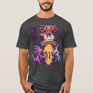 Kawaii Axolotl Drinking Bubble Tea  1114 T-Shirt