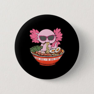 Kawaii Axolotl Eating Ramen Noodles Anime Girls Te 6 Cm Round Badge