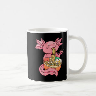 Kawaii Axolotl Eating Ramen Noodles Anime Kids Gir Coffee Mug