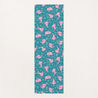 Kawaii Axolotl in Ocean Yoga Mat