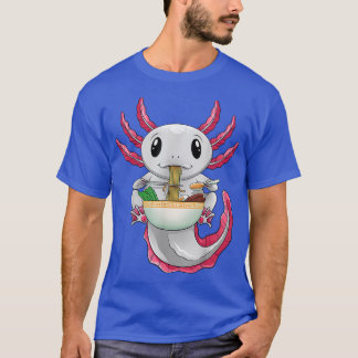 Kawaii Axolotl Otaku Japanese Anime Ramen Noodles T-Shirt