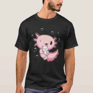 Kawaii Axolotl Pun Cat Lover Kitten T-Shirt