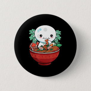 Kawaii Axolotl Ramen Japanese Anime Lover Teen Gir 6 Cm Round Badge