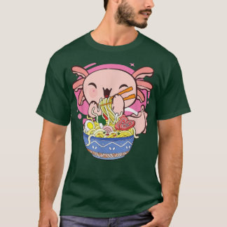Kawaii Axolotl Ramen Japanese Anime Noodle Kids Te T-Shirt