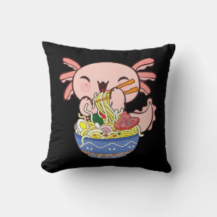 Kawaii Axolotl Ramen Noodles Japanese Anime Kids T Cushion