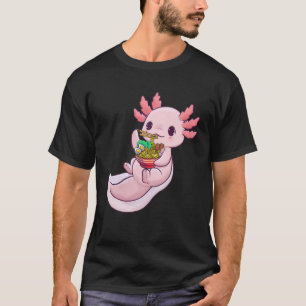 Kawaii Axolotl Ramen Noodles Japanese Anime Otaku T-Shirt