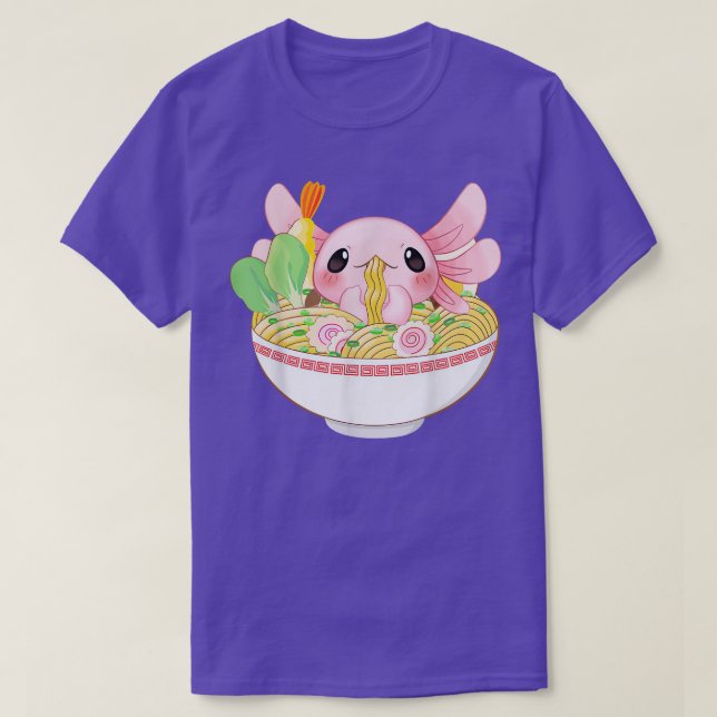 Kawaii Axolotl Ramen Noodles Japanese Food Anime G T-Shirt (Design Front)