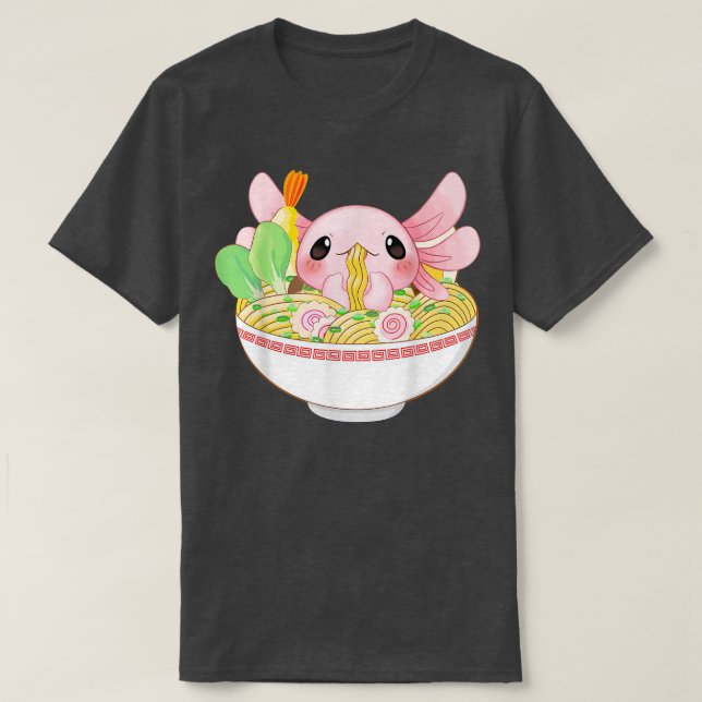 Kawaii Axolotl Ramen Noodles Japanese Food Anime G T-Shirt (Design Front)