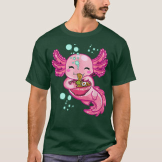 Kawaii Axolotl Ramen Teen Girls Anime Japanese Lov T-Shirt