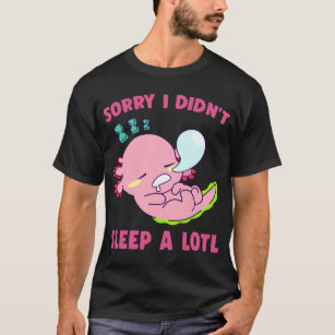 Kawaii Axolotl Sleeping Amphibian Lover T-Shirt
