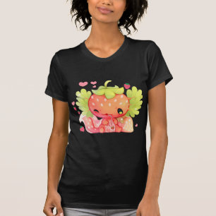 Kawaii Axolotl Strawberry Milk Shake Japanese Anim T-Shirt