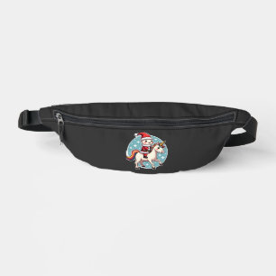 Kawaii Axolotl Unicorn Xmas Santa Merry Christmas Bum Bags