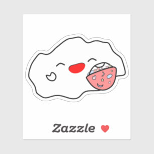 Kawaii Baby Cloud Holding a Candy Basket Bag Vinyl
