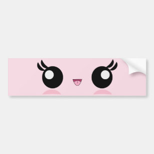 Kawaii Baby Face bumper sticker