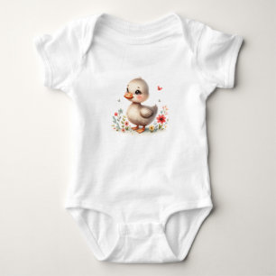 Kawaii Baby Goose Farm Art Bodysuit