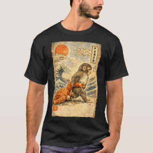 Kawaii baby monkey punch cute japanese macaqueKawa T-Shirt