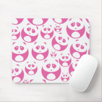 Kawaii Baby Pink and White Panda Pattern