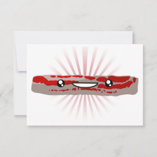 Kawaii Bacon Thank You Card