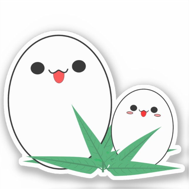 Kawaii Balut Egg Vinyl Sticker (Front)