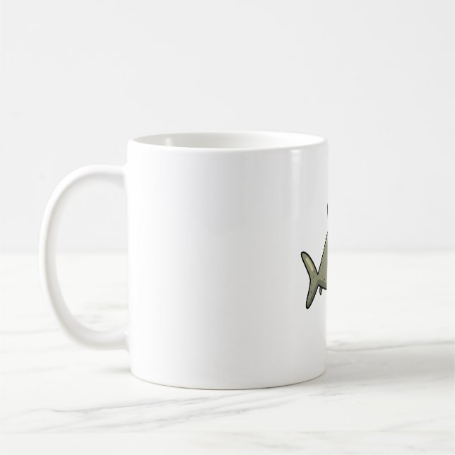 Kawaii Basking Shark Coffee Mug (Left)