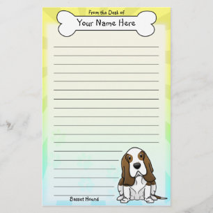 Kawaii Basset Hound Stationery
