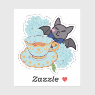 Kawaii Bat and Hydrangea Tea Time