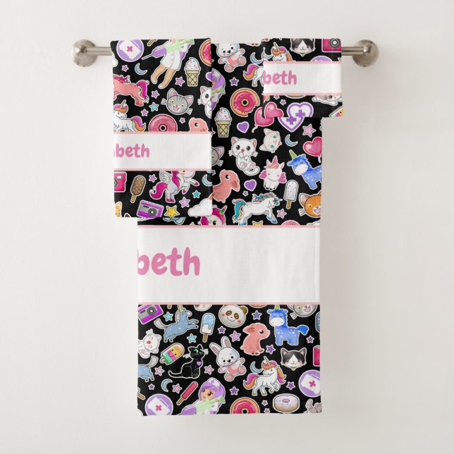 Kawaii Bath Towel Set (Insitu)