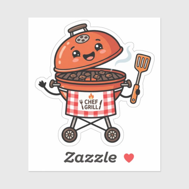 Kawaii BBQ Grill Chef Cute Father's Day (Sheet)