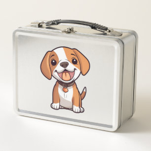 Kawaii Beagle Puppy Metal Lunch Box