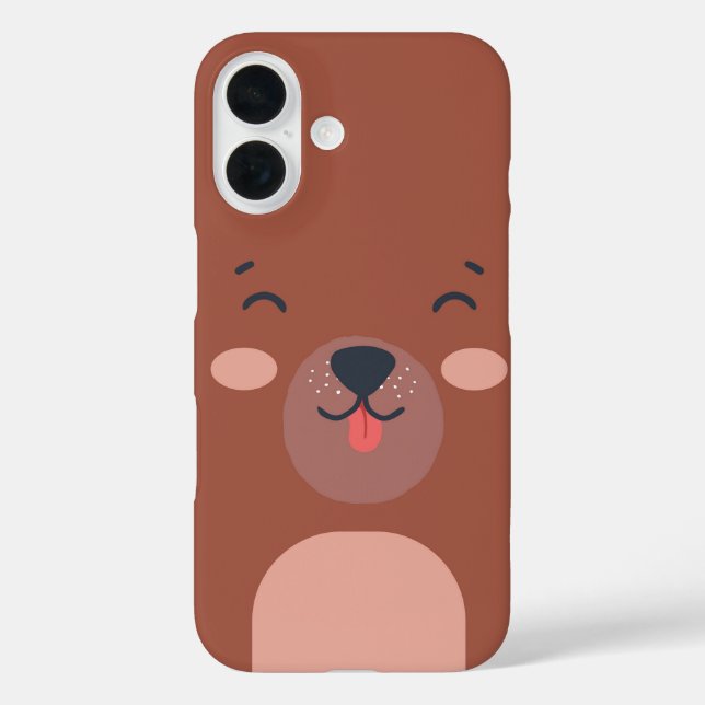 Kawaii Bear Face Cute Animal Case-Mate iPhone Case (Back)