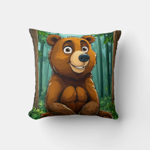 Kawaii Bear Forest Woodland Decorative gift Cushion