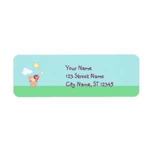 Kawaii Bear Return Address Label