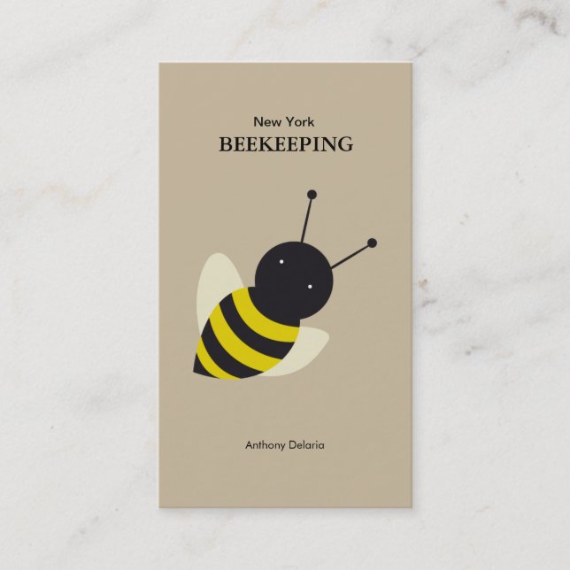 kawaii Bee beekeeping Business Card (Front)