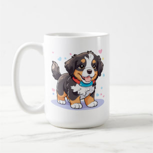 Kawaii Bernese Puppy, Cute Berner Pup Coffee Mug