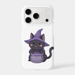 Kawaii Black Cat Witch Halloween Cauldron