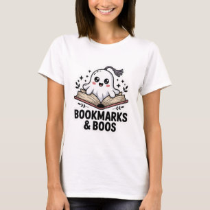 Kawaii Black Ghost Bookmark T-Shirt