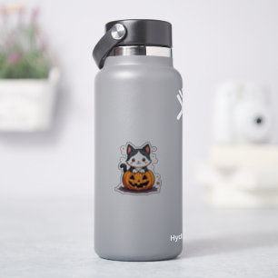 Kawaii Black & White Kitten – Halloween Chibi