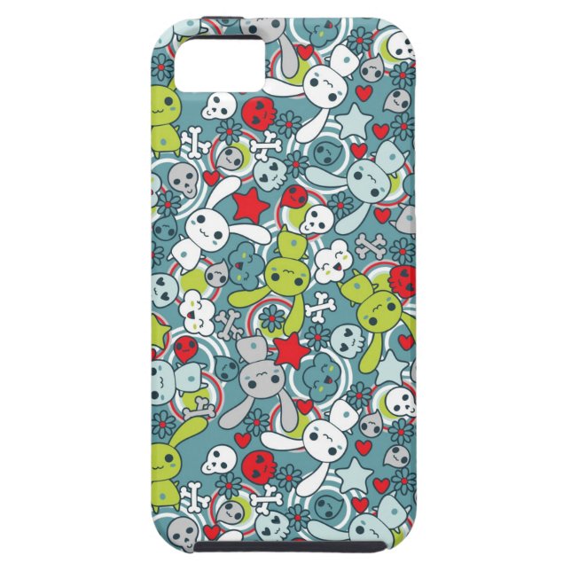 kawaii blue pattern Case-Mate iPhone case (Back)
