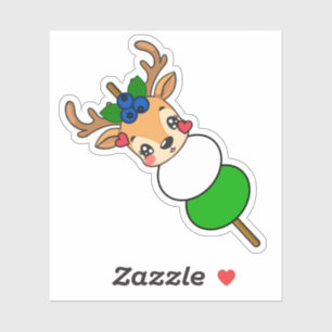 Kawaii Blueberry Deer Dango - Japanese Skewer Frui