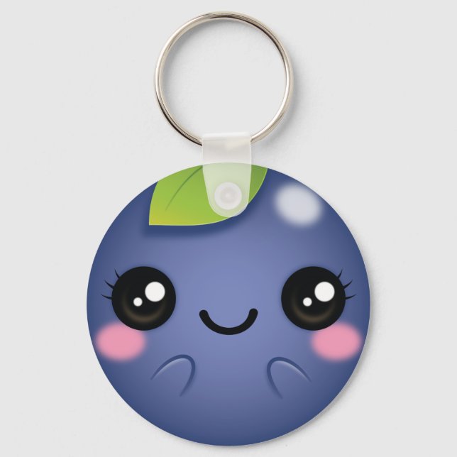 Kawaii Blueberry Key Ring (Front)